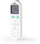 NEDIS ACRC1WT univerzális légkondicionáló távirányító, több mint 1000 modellhez, időzítővel és LCD kijelzővel, fehér (ACRC1WT)