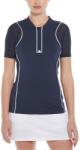 Original Penguin Golf Блуза с яка Original Penguin Golf Women's PG Zipped Front Short-Sleeve Performance Polo Shirt - Black Iris