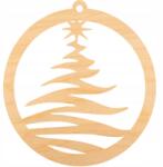 Loveart Bomba Karácsonyfa dekoráció rétegelt lemezből Loveart 6 cm Decoupage dekoráció (LOV-Sklejka)