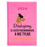 FunnyCase Naptár Rózsaszín A5 2026 Pedagógusnapi Ajándék Te vagy az útmutató (Kalendarz Różowy Jesteś Przewodnikiem)