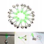  Sötétben világító horgászbot spicc kapásjelző csengőkkel horgászharang gyűrű 20 db (15965013761)