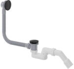  Prizma kádszifon túlfolyóval, fekete klikk-klakk leeresztővel (NHC_N57B)