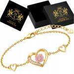 Mennica Świdnicka Aranyozott Női Karkötő Szív Strassz Ajándék Anyának Ezüst 925 (Celebrytka Damska na Rękę Serce Srebro 925)