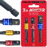  Adapter Készlet Bit Dugókulcsokhoz Redukció Pro 1/4 3/8 1/2 3DB Erős (PRZEJŚCIÓWKA 1/4)
