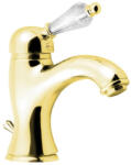  KIRKÉ mosdócsaptelep, automata leeresztővel, kristály karral, arany (KI02KZ)