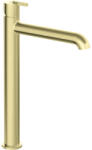 Silia magasított mosdó csaptelep, szálcsiszolt arany (BQS_R20K)