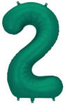 PartyDeco S. r. o 2. szám, fólia lufi, 86 cm, üveg zöld