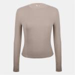 Jack Wills Бебешка тениска Jack Wills Women's Waffle LSBaby Cotton Crew Neck Slim Fit Long Sleeve T-Shirt - Taupe