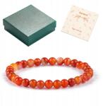  Női karkötő természetes kőből 6mm Univerzális 18cm Karneol (TEL00045)