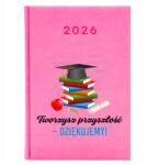 FunnyCase Naptár Rózsaszín A5 2026 Pedagógusnapi Ajándék A Jövőt teremted (Kalendarz Różowy Tworzysz Przyszłość)