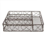 Clayre & Eef Barna fém evőeszköztartó szives, 31x25x7cm