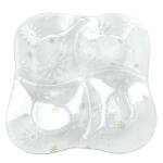 Dakls Üvegtányér 4 részes, 28, 5x28, 5x3, 4cm, hókristályos (DOR21016)