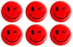 Tetis Hűtőmágnes Tetis Smiley 6 Db 30 mm Piros (GM301-SC6)