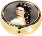 Fridolin Gyógyszeres fémdoboz tükörrel, 3 fakkos, 6x2, 1cm, Sissi