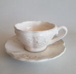 Vanilia Romantikus csipkés teáscsésze, 0, 3 l , natur, kerámia, kézzel festett (V-K-34-07)