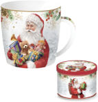 Easy Life Porcelánbögre 350ml, fémdobozban, Santa Is Coming