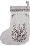 Clayre & Eef Karácsonyi kandallócsizma 100% pamut, 30x40cm, Gentle Wilderness