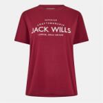 Jack Wills Дамска тениска Jack Wills Forstal Boyfriend T-Shirt Ladies - Wine
