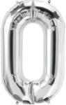  0-ás Szám Óriás Fólia Lufi Ezüst 105cm