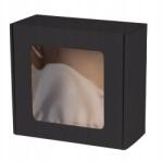 TipTopHome Díszdoboz Ablakkal 20X20X10CM Fekete