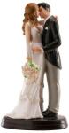 Dekora Ölelkező pár menyasszonyi csokorral esküvői tortadísz