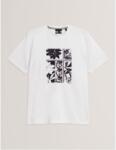 Ted Baker Тениска Ted Baker Men's Box Print Regular Fit T-Shirt - White