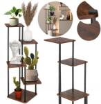 SPRINGOS Fém Virágágyás Virágtartó Állvány Növények Polcok x5 Álló Loft Könyvespolc (GA0207)