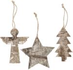  Fa díszek akasztóval | 3 db (karácsonyi fa dekorációk)