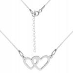  Ezüst Nyaklánc Két Átszőtt Szív Ezüst Pr. 925