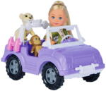 Simba Toys Papusa Simba Evi Love Safari 12 cm cu masinuta, animale si accesorii Papusa