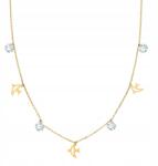Goldmi Arany Nyaklánc Fecskék Fehér Strassz Choker PR. 585 (ZNJASKOLKIIBIAŁECYRKONIEPR585)