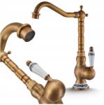 Ari Mosdó Csaptelep Asztali Régi stílus Forgatható Magas Sárgaréz Arany (Bateria Umywalkowa 0002226)