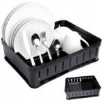 Vilde Csepegtető Edényszárító Evőeszközök Tányérok Bögrék Álló Konyhai Fekete (229061-C)