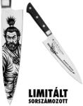 Satake Satoru Gyuto - Limitált - Japán rozsdamentes szakácskés 59 HRC, 21 cm, laminált markolat, Miyamoto Musashi lézergravír mintázat (802-789-gravirozott-musashi-limited)