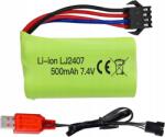  7.4V 500mAh lítium akkumulátor EC16 DE85-höz Rc hajóhoz, hajóhoz Usb töltő (B0FCD5RC6D)