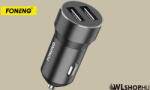 FONENG autós töltő szivargyújtós töltő 2xUSB-A 12W 2, 4A - Fekete (C08-01)