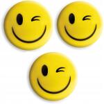 Tetis Hűtőmágnes Tetis Smiley 3 Db 50 mm Sárga