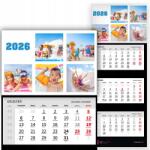  Háromrészes Naptár 2026 Irodai Év Falra Akasztható 5 Kép Minták (Kalendarz 2026 Rok5 Zdjęć Mix Wz)