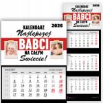  Falinaptár 2026 Háromrészes A Legjobb Nagymama Nagymama Ajándék Minták (Kalendarz Ścienny NAJLEPSZEJ BABCI)