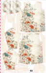 Takoy Panou cu croială 52 pentru geacă softshell damă peisaj floral vintage