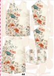 Takoy Panou cu croială 44 pentru geacă softshell damă peisaj floral vintage