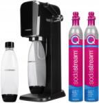 SodaStream Szódakészítő Gép Sodastream Art Fekete 2x Quick Connect Vízgázosító Patron (5905701116645)