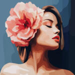 Alkotásutca Rózsás gondolat - Számfestő készlet kereten 40x40