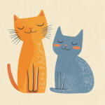 Alkotásutca Mosolygó macskák - Számfestő készlet kereten 40x40