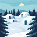 Alkotásutca Iglo falu - Számfestő készlet kereten 40x40