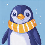 Alkotásutca Kis pingvin - Számfestő készlet kereten 40x40