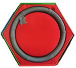 HD Valódi bőr kormányvédő-lyukacsos mintával szürke színben KV-2042G (3804) - akcio-shop