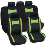 A-life Autós üléshuzat univerzális szett - zöld / fekete - 9 db-os - TY1775 Légzsákos (60TY1775)