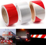 Maxeed Fényvisszaverő csík 5cm x 5méter mikroprizmás ferde piros-fehér M0707 (79831)