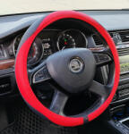 Autolife Univerzális műbőr kormányvédő 38cm piros 2397R (2397R) - akcio-shop